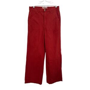 Mollusk California Rust Twill Wide Leg Straight Chino Elastic Waist Pants M
